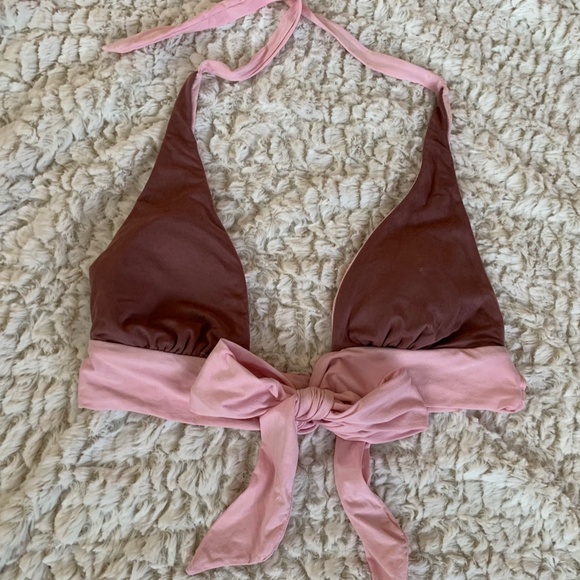 XOXO Mauve Faux Suede Bikini set - Picture 3 of 4